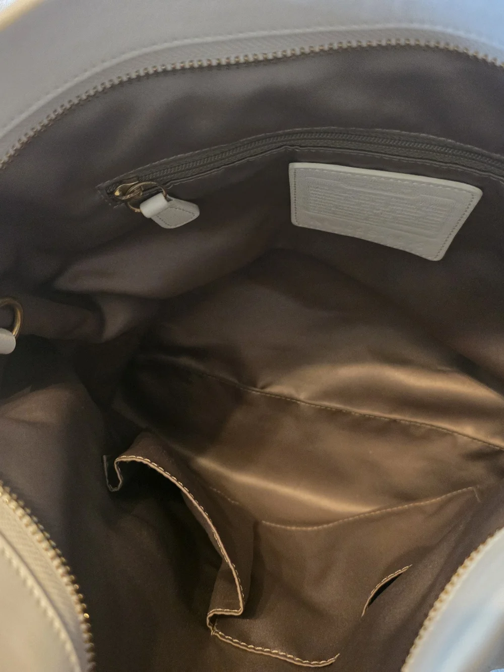 Coach White Leather Hobo with Gold Hardware